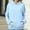 Light Blue, variant on FamilyThread Womens Pullover Hoodie Fashion Long Sleeve Tunic Sweatshirts Casual Solid Color Tops Kangaroo Pocket Shirts
