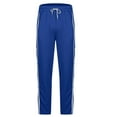 thumbnail image 4 of Taqqpue Men's Casual Cotton Pants Solid Color Elastic Waist Drawstring Tear Away Pants High Split Snap Button Long Trousers with Pockets for Basketball, 4 of 5