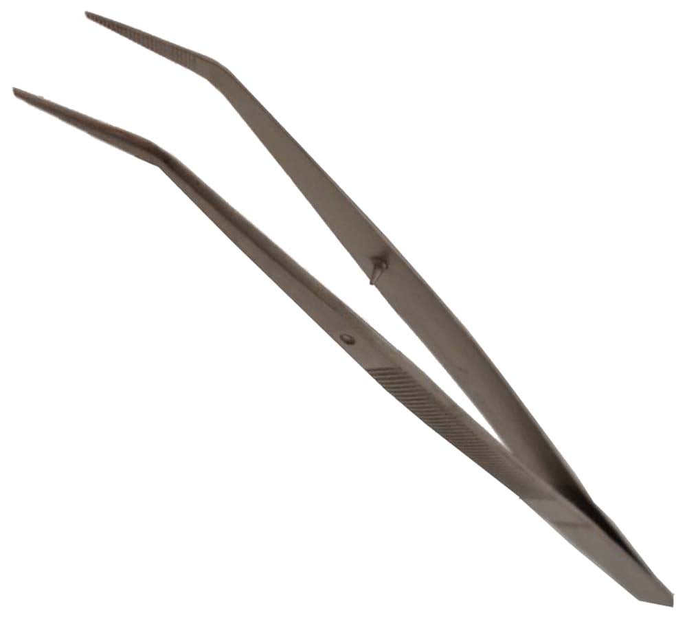6" Long, Filament Tweezers With A NonTwisting Control Pin Between The