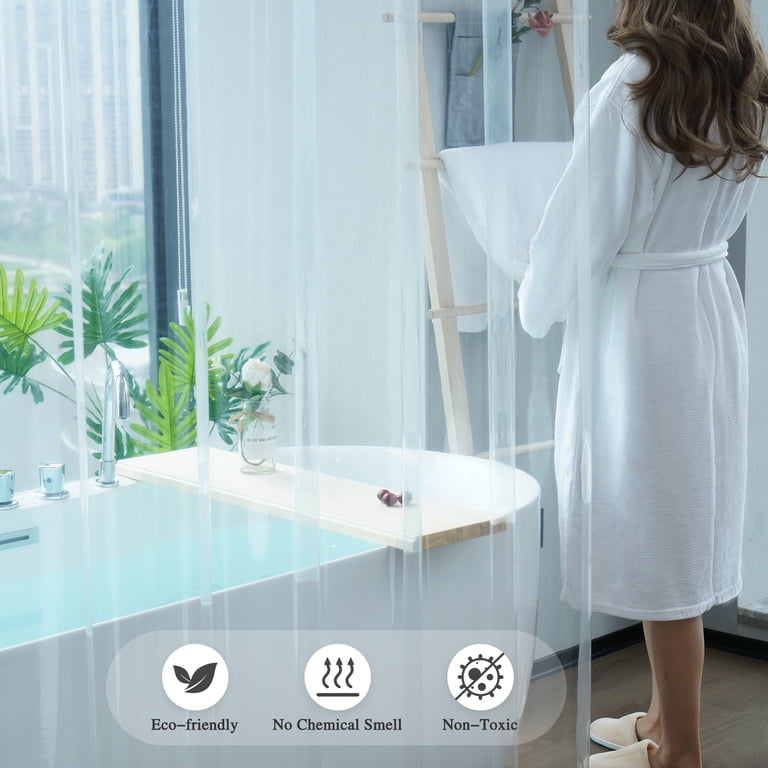 Inosoo Clear Shower Curtain Liner, Extra Long, 72x78 Inches photo 2