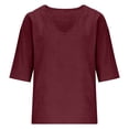 thumbnail image 6 of Cotton Linen Tops For Women，Cotton Gauze Tops For Women Womens Cotton Shirts Peasant Tops For Women Cotton Linen Shirts For Women Linen Tops For Women Womens Linen Tunic Tops Summer Shirts, 6 of 7