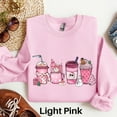 thumbnail image 3 of Christmas Coffee Sweatshirt, Pink Christmas Shirt, Holiday Sweatshirt, Crewneck Holiday Sweater, Coffee Lover Gift, Pastel Christmas Tee 1588125293, 3 of 6