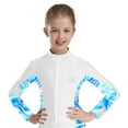 thumbnail image 5 of JanJean Kids Girls Athletic Sport Jacket Long Sleeve Zipper Figure Ice Skating Training Coat Top White 10, 5 of 7