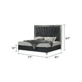 thumbnail image 6 of Lavita Contemporary Style King 5Pc Bedroom Set made with Wood in Black & Gold, 6 of 14