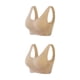 thumbnail image 1 of Minnieouse Sujetador push-up para mujer - Sin costuras Con soporte inalámbrico Sujetador sin costuras transpirable albaricoque L 1 albaricoque L, 1 2Conjunto, 1 of 6