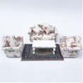 thumbnail image 4 of Lindo Sofá De Tela Casa De Con Almohadas Muebles Miniatura Sofá Artesanía Hecha Suministros Conjunto floral CUTICAT miniaturas de casa de muñecas, 4 of 7