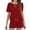 Red, variant on yunLCZ Womens Nightgowns Women Short Sleeve Sets Crewneck Striped Tops And Shorts 2 Piece Sets With Pockets Nightdress for women