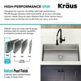 thumbnail image 5 of KRAUS Dex 32” Undermount 16 Gauge Stainless Steel Single Bowl Kitchen Sink, 5 of 7