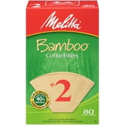 Melitta #2 Bamboo Cone Coffee Filters, 80 ct. Box