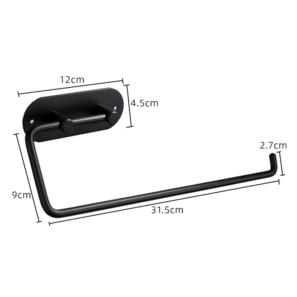 Paper Towel Holder - Under Cabinet Paper Towel Holder For Kitchen, Adhesive Paper Towel Roll Rack For Bathroom Towel, Wall Mounted Paper Towel Rack - Style 2