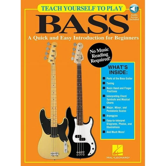 Hal Leonard Teach Yourself To Play Bass - A Quick & Easy Introduction For Beginners (Book/Online Audio)