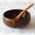 Polished Coconut Bowls and Spoon Sets, Natural Coconut Shell Bowls, Oil