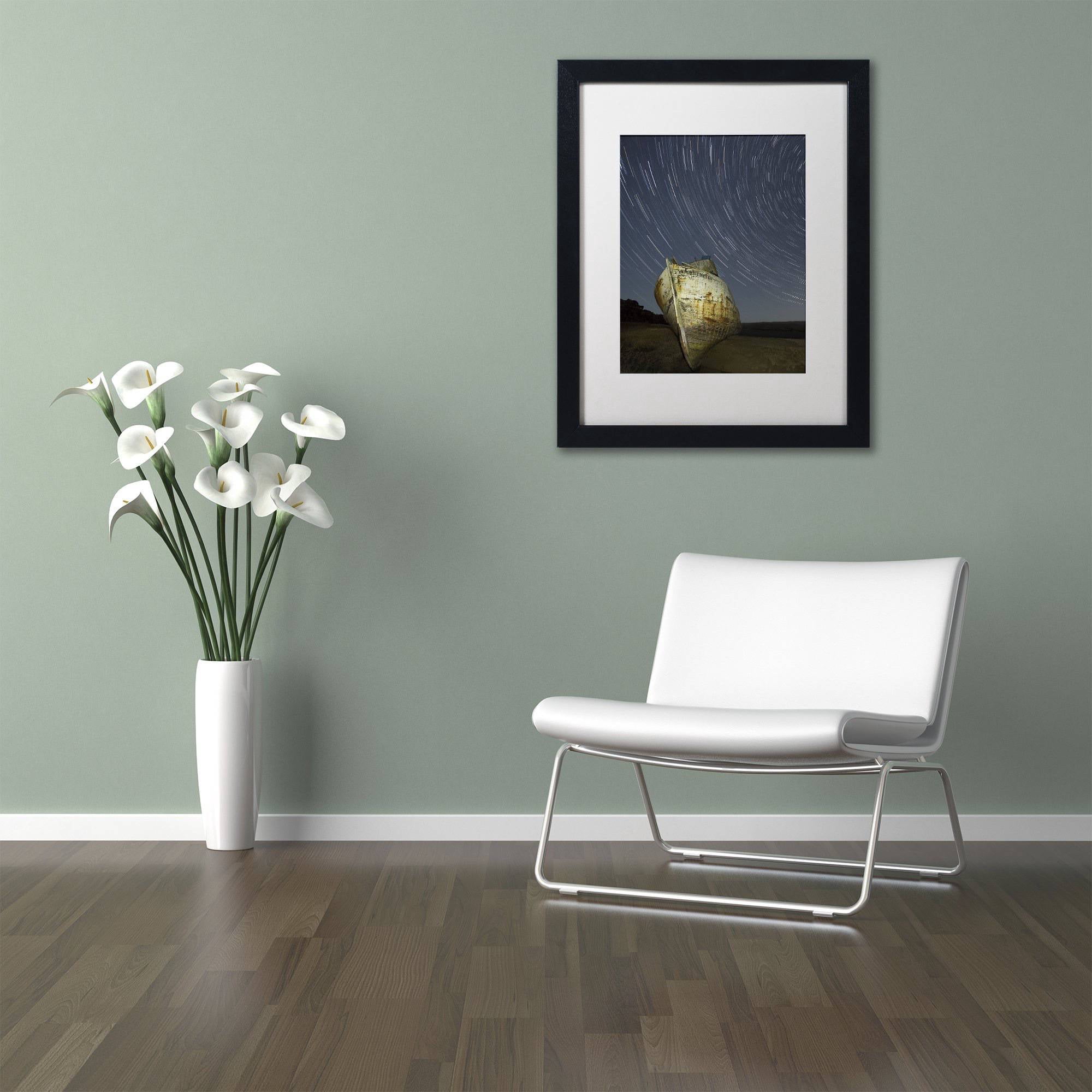 Trademark Fine Art "Point Reyes II" Canvas Art by Moises Levy White Matte, Black Frame