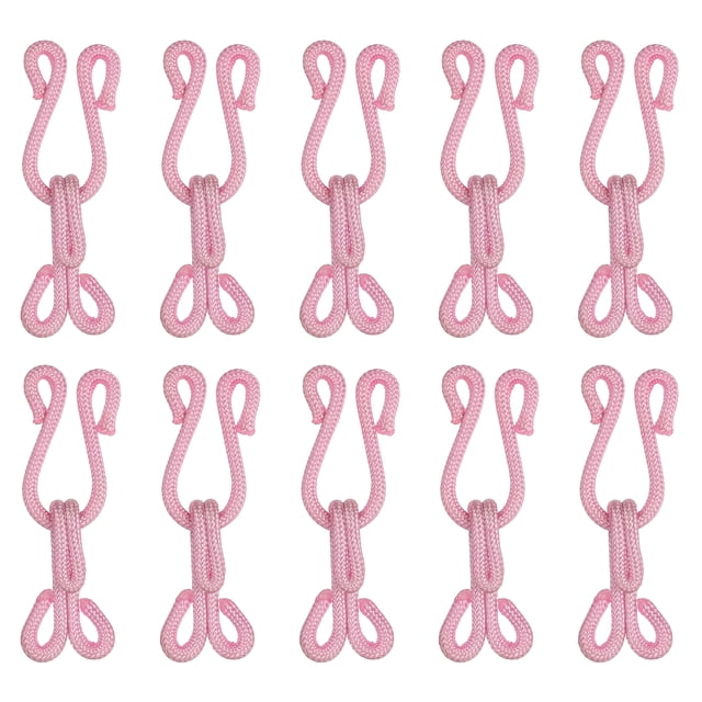 Ganchos y Ojos de Coser Unique Bargains 12uds Poliéster Cubierto Rosa 37mm