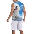 thumbnail image 2 of Naloa Cute Cloud Bichon Frise Basketball Jersey Reversible Men's Mesh Athletic Sports Shirts Training Practice S-4XLMedium, 2 of 6