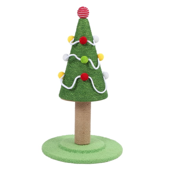 Cat Scratching Post, 18.5/25.6in Tall Christmas Trees Cat Scratcher Post, Sisal Material, Protect Furniture and Stable Structure, Cat Scratcher Scratching Post for