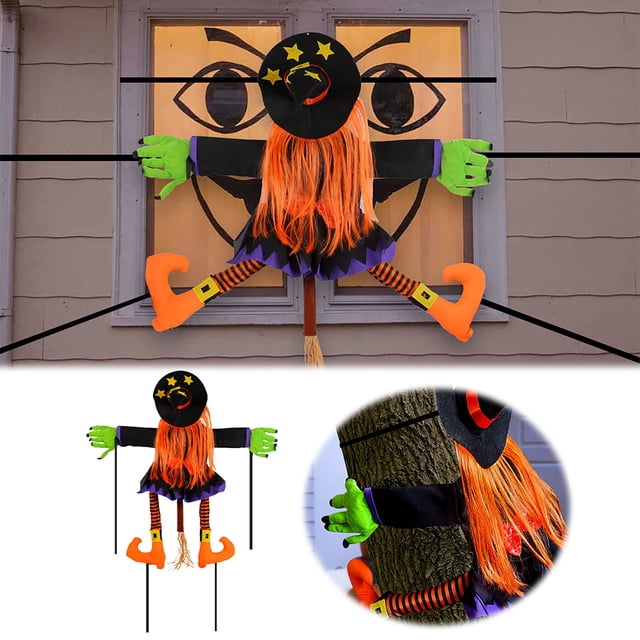 Halloween Tree Hitting Witch Decoration Courtyard Porch Tree Hugging Witch Hanging Party Hanging Tree Doll Props
