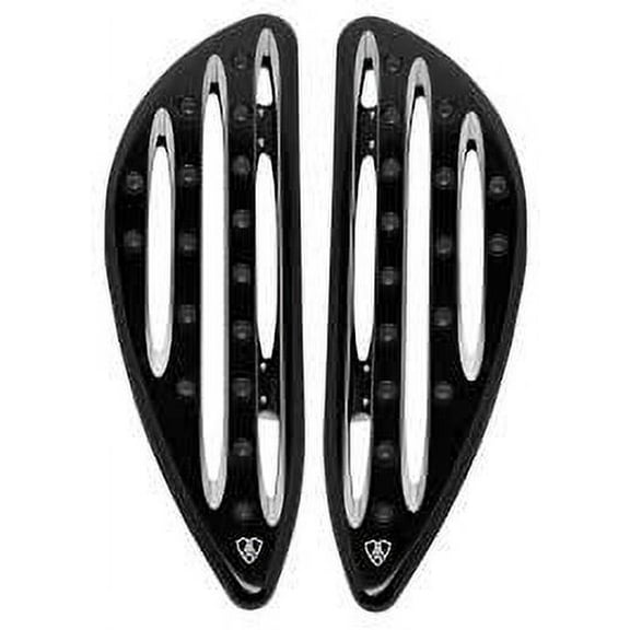 Arlen Ness Deep Cut Black Floorboards (06-833)