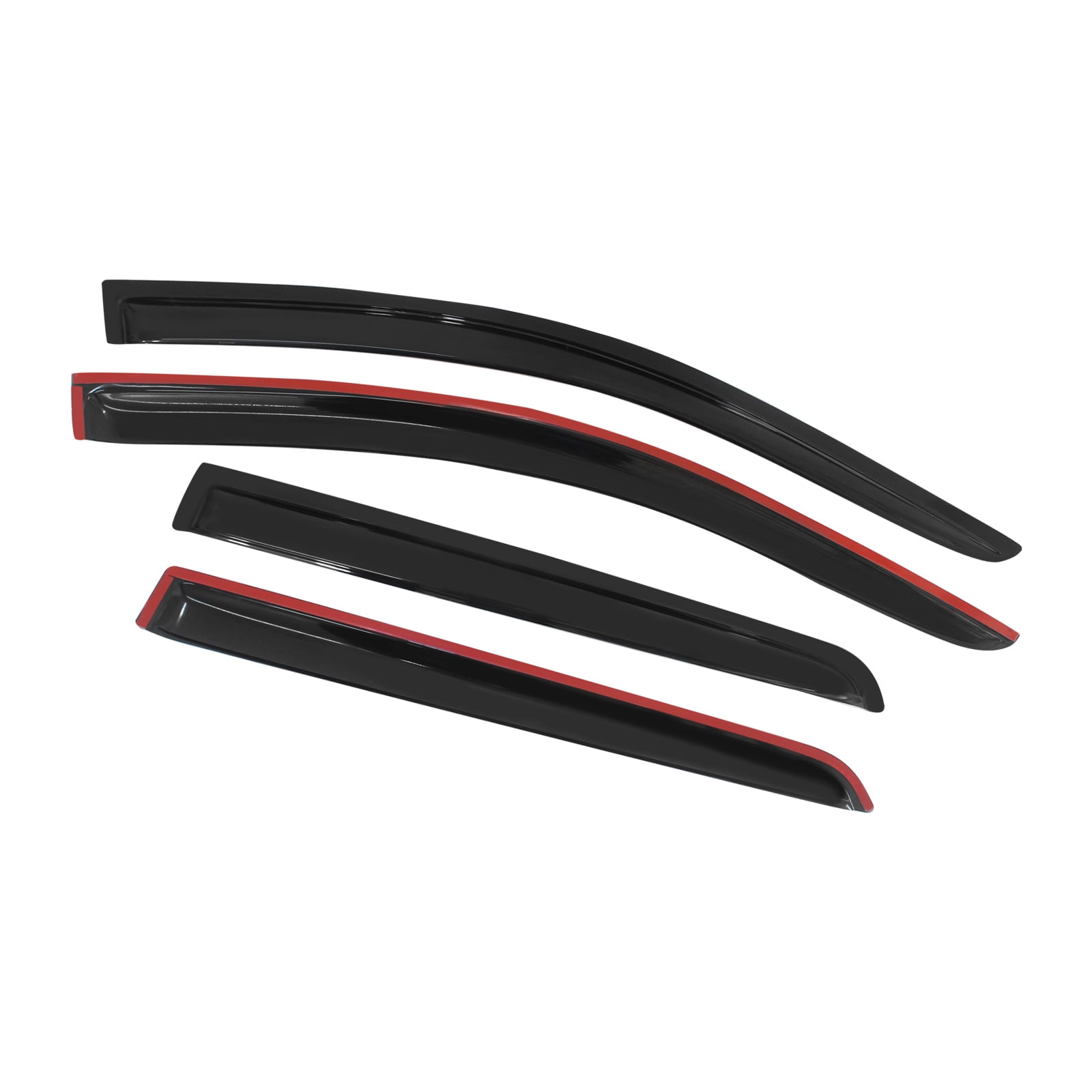 Ikon Motorsports Window Visors Compatible with 2009-2020 Dodge Journey Acrylic Side Vent Windshield Deflectors Outside Mount Rain Sun Guard 4PCS Set
