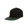 thumbnail image 1 of TopHeadwear Polyester Two-Tone Flat Bill Snapback - Black/Green, 1 of 2