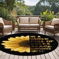 thumbnail image 4 of Round Rug 7Ft Washable Non-Slip, Yellow Sunflowers Circle Area Rugs for Living Room Bedroom, Floral Rustic Abstract Black Indoor Floor Mats Carpet Runner for Home Decor Aesthetic, 4 of 8