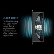 AC Infinity AIRFRAME T7 Black, High-Airflow Cooling Fan System 16, Exhaust Airflow, for AV Equipment Rooms, Closets, and Enclosures