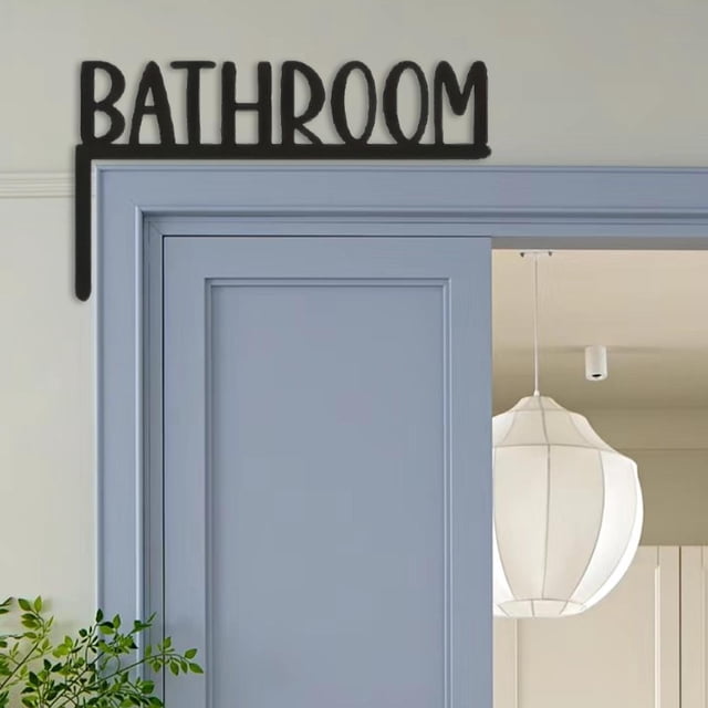 Adornos de metal para puertas, letreros de pared, decoración navideña para baño, letreros de esquina multiusos, decoraciones para puertas y paredes