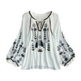 thumbnail image 1 of Blusa Bordada para Mujer Ligera de Moda para Mujer Bordada Mexicana Blanco, 1 of 9