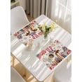 thumbnail image 5 of Independence Day Placemats Set of 12, Cow Patriotic Usa Flag Firework Floral Placemats for Dining Table, Place Mats for Kitchen Tabletop, Waterproof Wipeable Dining Table Mats Set, 5 of 9