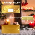 thumbnail image 3 of 10 Sets Christmas Golden Ticket Surprise Scratch Off Card, Surprise Reveal Cards, Gold Gift Reveal Card with Envelope, 3 of 7