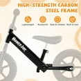 thumbnail image 6 of Toddler Balance Bike 2 Year Old, 11 Inch Push Bicycle with Adjustable Height, No Pedal Kids Toy Bike with Flat-Foam Tires, Gift Bike for 2-3 Boys Girls, Black, 6 of 9