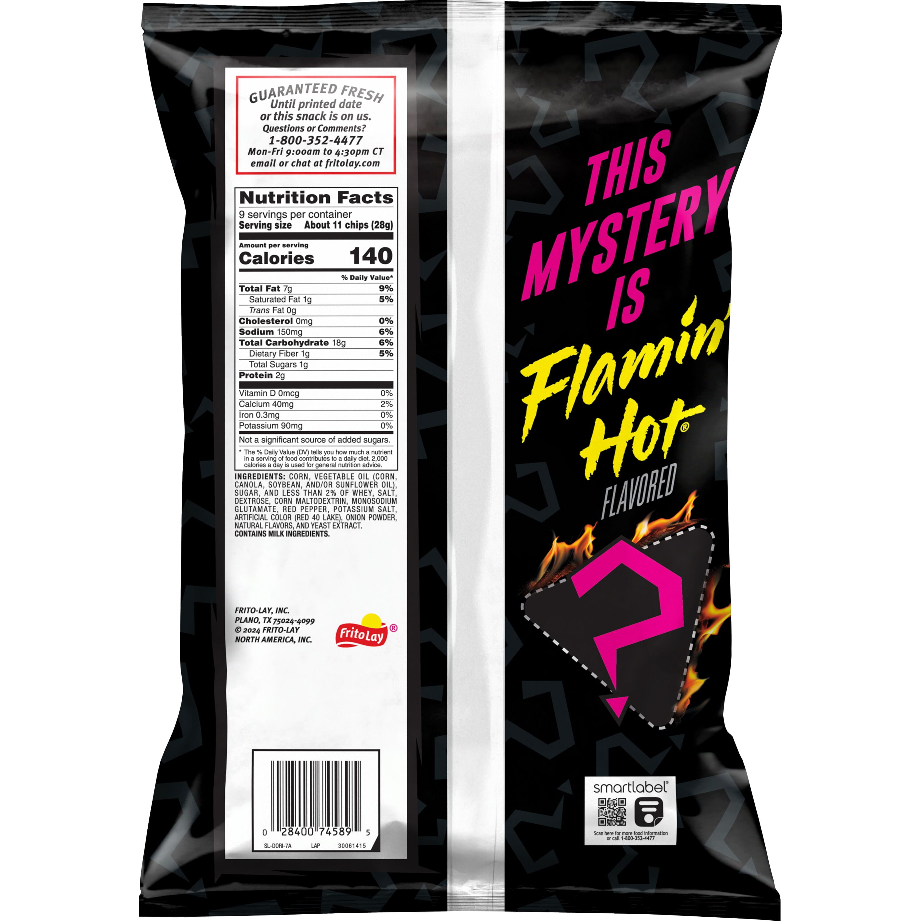 Doritos Flamin' Hot Mystery Flavor Tortilla Chips, 9 oz Bag