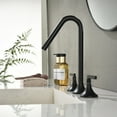 thumbnail image 3 of Two Lever Handle Deck Mounted Widespread Faucet, 3-Hole Bathroom Basin Faucet, 3 of 5