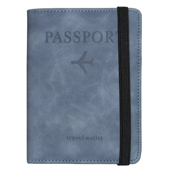 Lolmot Peau Se Sentir Cas de Passeport Rétro avec Fente Multi-Cartes Rfid Anti-Scanning Carte Imperméable à l'Eau