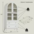 thumbnail image 7 of SinCiDo Arched Kitchen Pantry Storage Cabinet, 71-Inch Tall Wood Adjustable Shelves, 2 Doors, 2 Drawers, 7 of 7