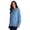 Blue Jasper, variant on Active Women's V-Neck French Terry Hoodie Tunic Sweatshirt