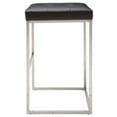 thumbnail image 4 of Home Square Chi 29.75" Faux Leather Bar Stool in Black and Silver - Set of 2, 4 of 4