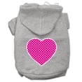 thumbnail image 4 of Pet Dog  Cat Hoodie Screen Printed, "Pink Swiss Dots Heart", 4 of 10