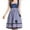 003 Blue, variant on Bavarian Women's Midi Dirndl Dress,Women Vintage Ruffled Edge V-Neck German Outfit Women Traditional Checkered Cloth