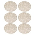 thumbnail image 2 of Mantel individual redondo Jadeshay 6 piezas PVC dorado 38 cm, 2 of 8