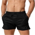 thumbnail image 2 of Busydd Mens Shorts Casual Solid Color Gym Athletic Shorts for Men Summer Beach Elastic Waist Men's Swim Trunks with Pockets, 2 of 5