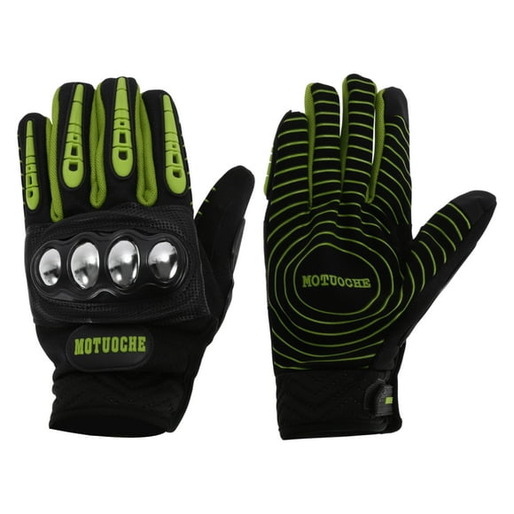 Guantes de ciclismo de acero de dedo completo para hombres, guantes de motocicleta para escalar, motocicleta, ciclismo, poliéster, verde, talla única