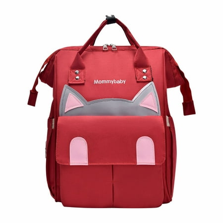 Litrail Diaper Backpack Large Capacity for Mom & Dad - Insulated Bottle Pockets Anti-Theft Rear Pocket Durable Waterproof Nylon Travel-Friendly Unisex Design (40x25x16cm)