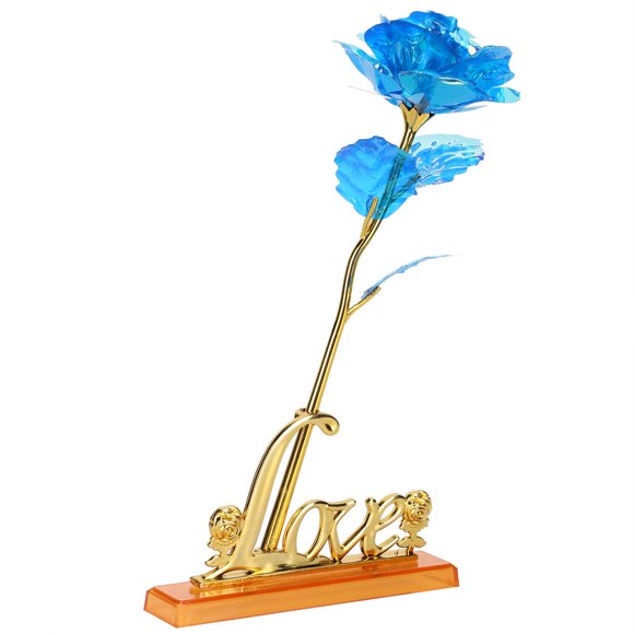 Transparent Rose Flower Stand Box Transparent Colored Roses Purple Rose Bloom Loveshaped Rose Bud Translucent Violet Rose Blossom Art Tool Sketch Boxes