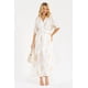 thumbnail image 1 of Vestido bordado de hojas Roman Fashion /Juvenil, 6067 (Blanco) blanco G, 1 of 4