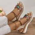 thumbnail image 4 of LSLJS Women's Wedges Sandals Rhinestone Wedge Buckle Thick-soled Platform Fish Mouth Fashionable Comfortable Sandals, 4 of 8