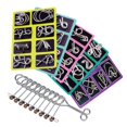 thumbnail image 1 of Metal Puzzle Solving Set 40 Wire Brain Teaser Pieces Plus Small Chinese Rings for Adults Spatial Reasoning Memory Pattern Training, 1 of 8