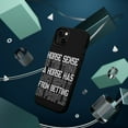 thumbnail image 3 of DistinctInk MagSafe Tough Case for Apple iPhone 13 (6.1" Screen) - Horse Sense Keeps it from Betting on People - Wireless Charging Compatible, 3 of 6