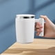 thumbnail image 3 of Taza de café autoagitable, taza mezcladora magnética automática de acero inoxidable recargable para café, té, leche, cacao, taza mezcladora eléctrica blanca de 13 oz, el mejor regalo, 3 of 5
