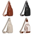 thumbnail image 2 of fastboy Retro Single Shoulder Crossbody Bag With Detachable Shoulder Strap Lightweight Beige, 2 of 6